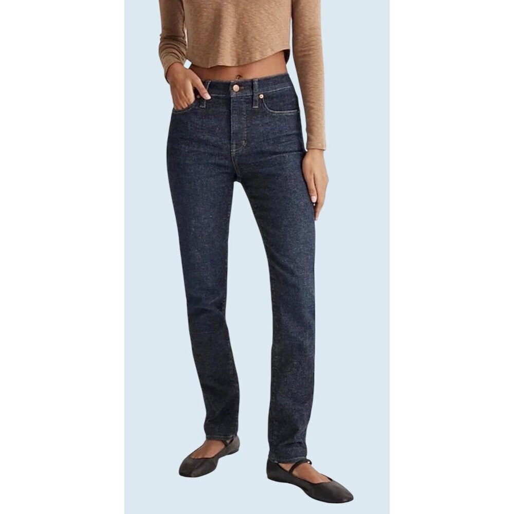 MADEWELL Mid Rise Stovepipe Dark Wash Straight Leg Jeans Size 27